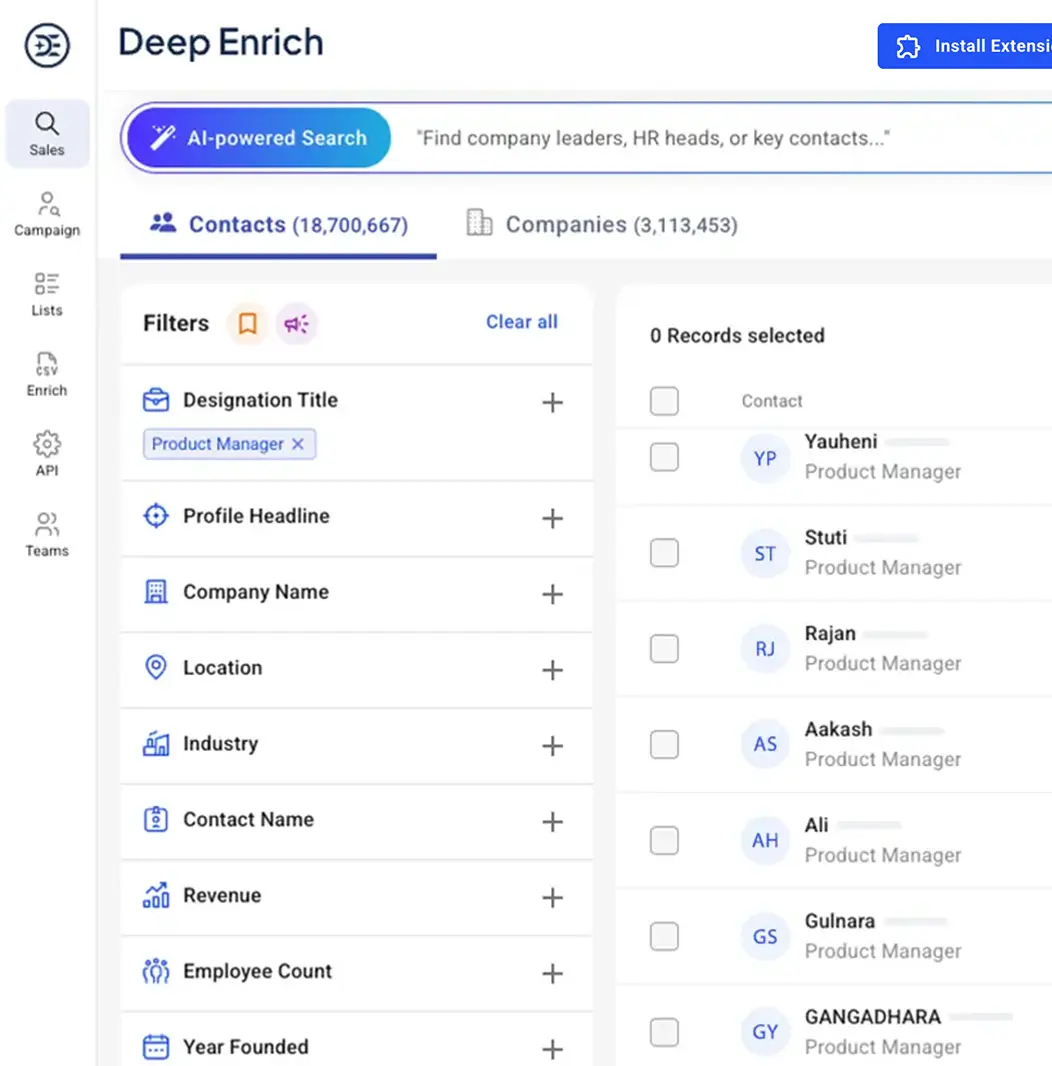 DeepEnrich Filters